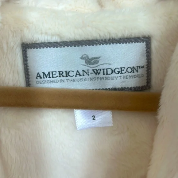 American-Widgeon Faux Fur Toddler Hooded Coat (Cream) - Picture 2 of 6